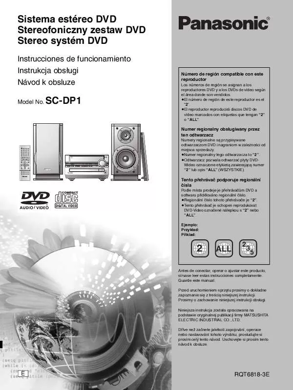 Mode d'emploi PANASONIC SC-DP1