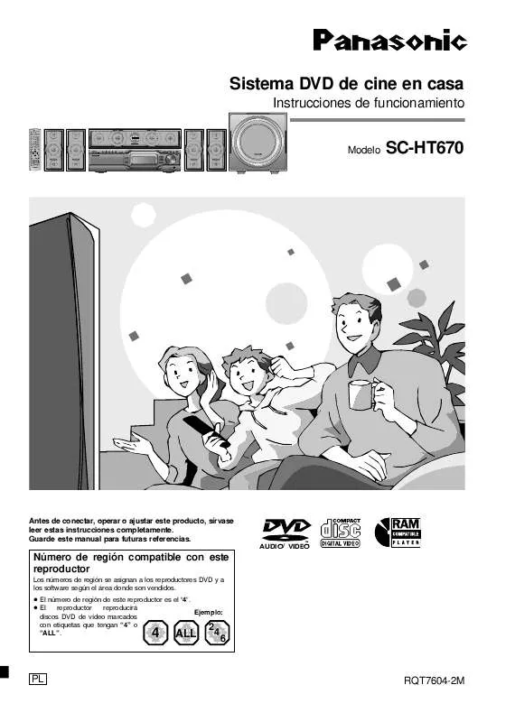 Mode d'emploi PANASONIC SC-HT670