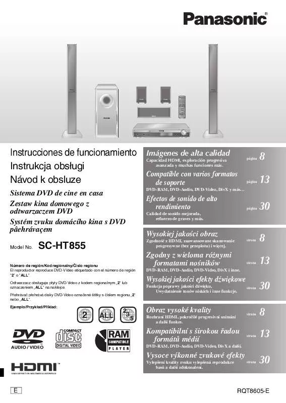 Mode d'emploi PANASONIC SC-HT855