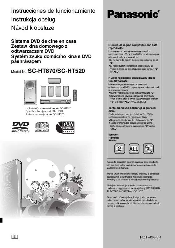 Mode d'emploi PANASONIC SC-HT870