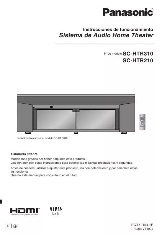 Mode d'emploi PANASONIC SC-HTR210