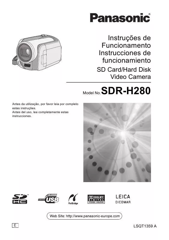 Mode d'emploi PANASONIC SDR-H280