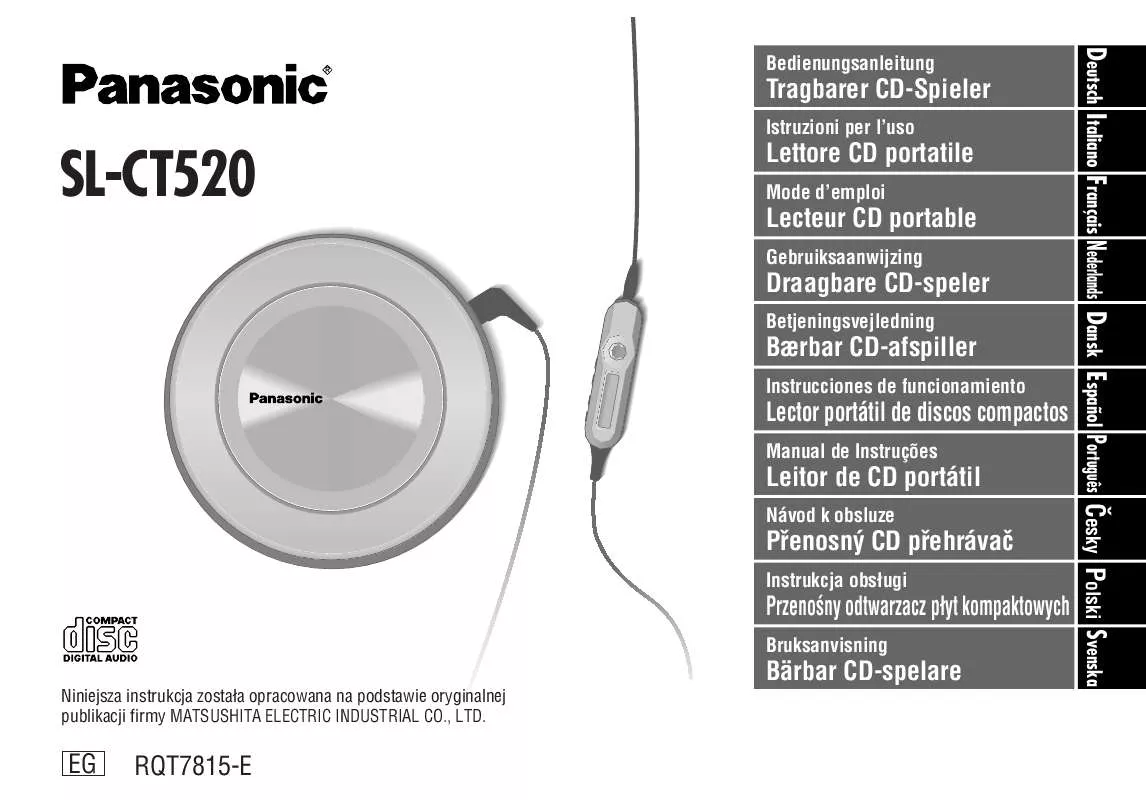 Mode d'emploi PANASONIC SL-CT520