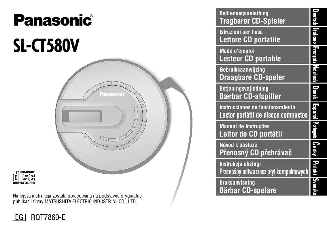 Mode d'emploi PANASONIC SL-CT580V