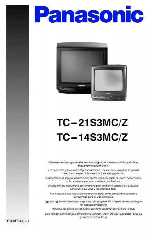 Mode d'emploi PANASONIC TC-14S3MCZ