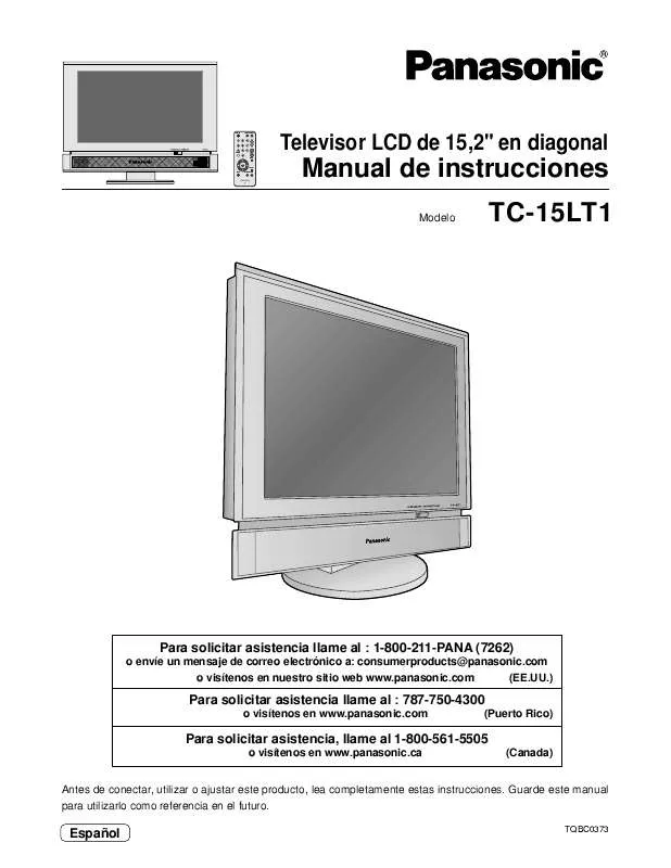 Mode d'emploi PANASONIC TC-15LT1