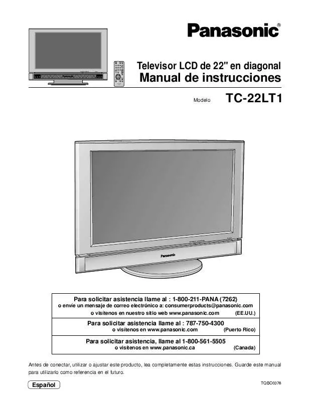 Mode d'emploi PANASONIC TC-22LT1