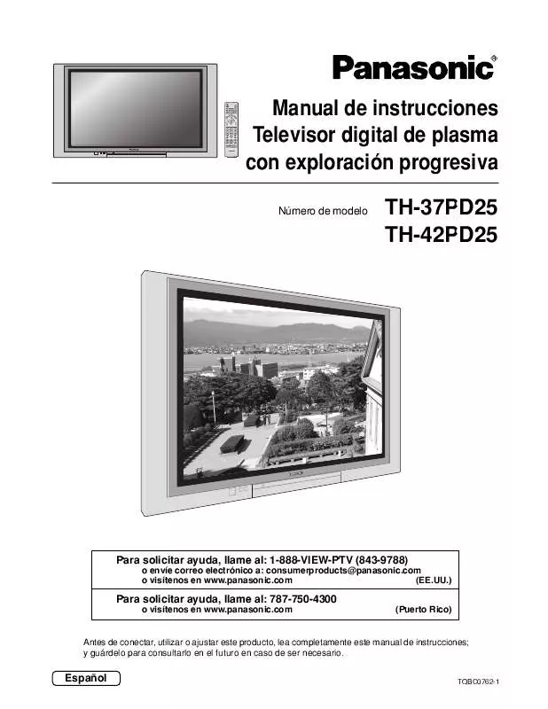 Mode d'emploi PANASONIC TH-37PD25UP