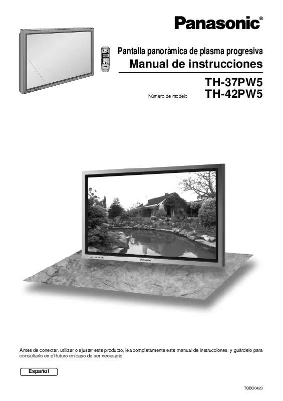 Mode d'emploi PANASONIC TH-37PW5RZ