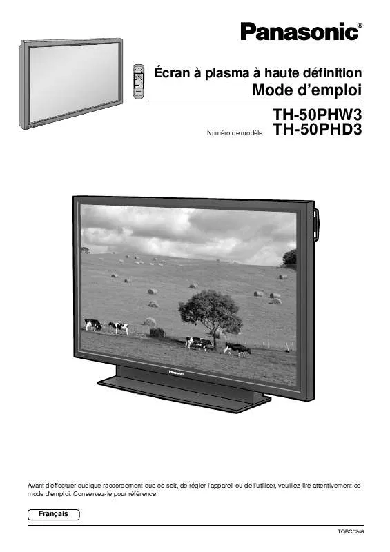 Mode d'emploi PANASONIC TH-37PWD4RZ