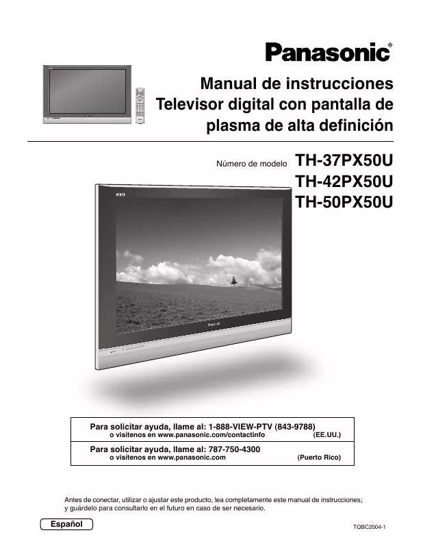 Mode d'emploi PANASONIC TH-37PX50U