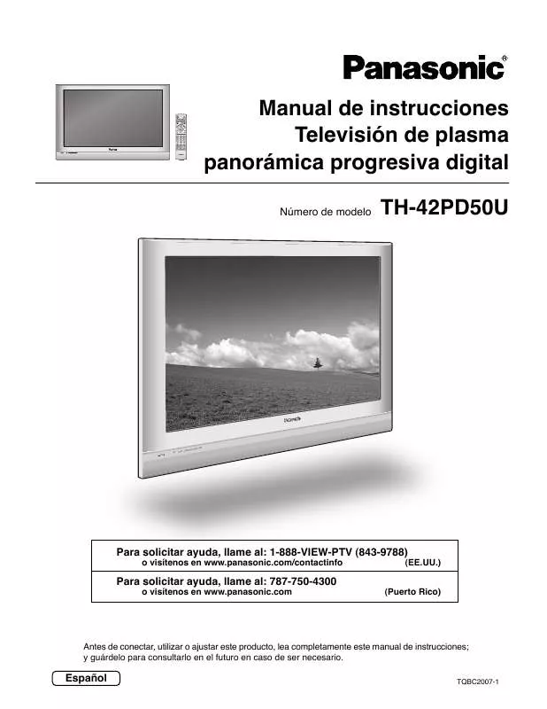 Mode d'emploi PANASONIC TH-42PD50