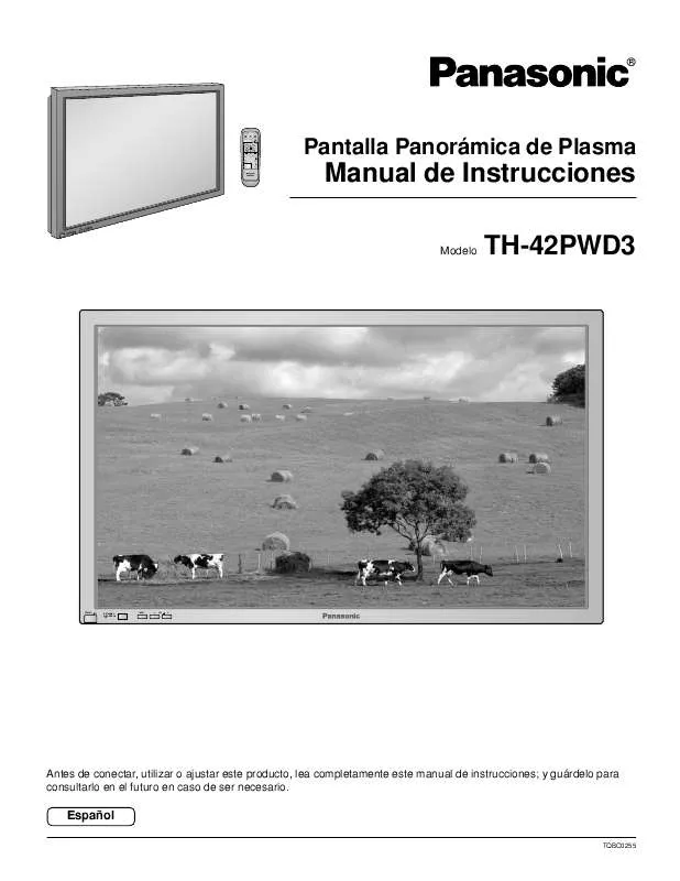 Mode d'emploi PANASONIC TH-42PWD3U