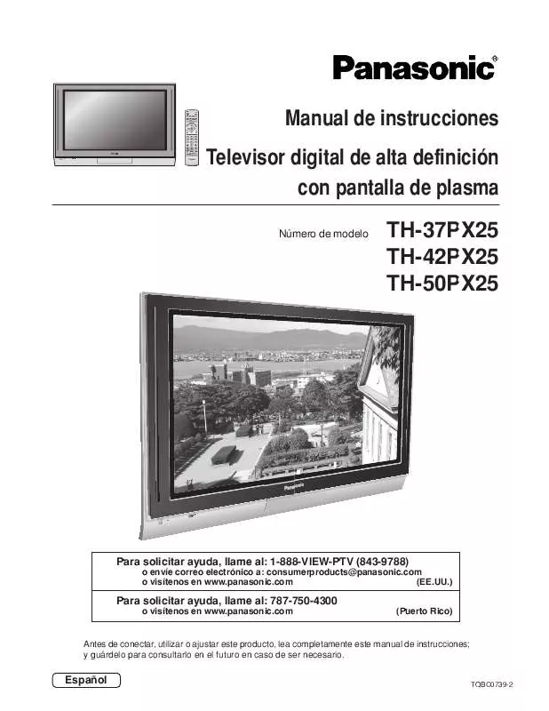 Mode d'emploi PANASONIC TH-42PX25UP