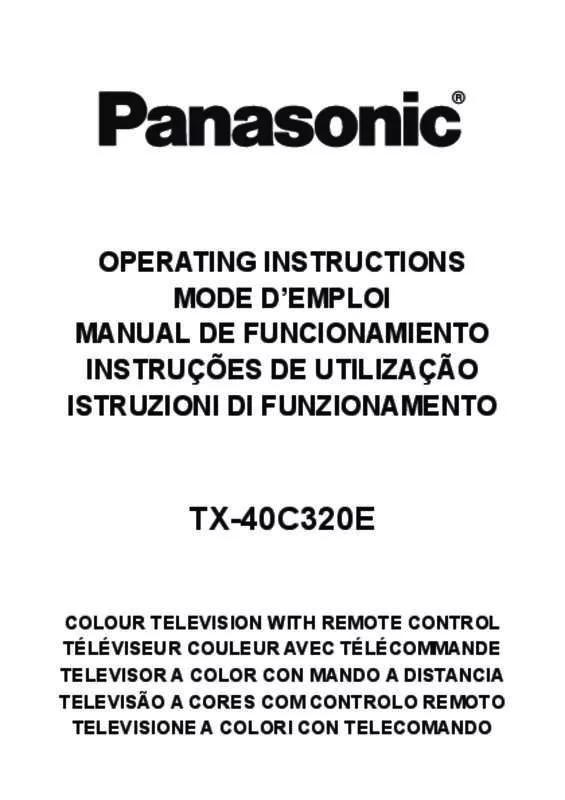 Mode d'emploi PANASONIC TX-40C320E,MV