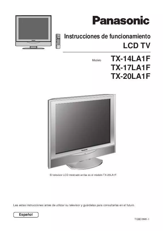 Mode d'emploi PANASONIC TX-14LA1F