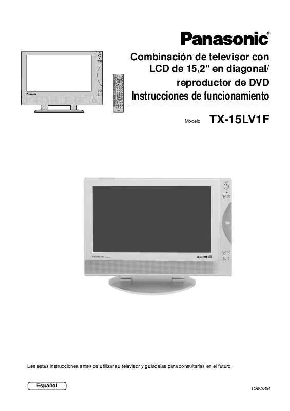 Mode d'emploi PANASONIC TX-15LV1F