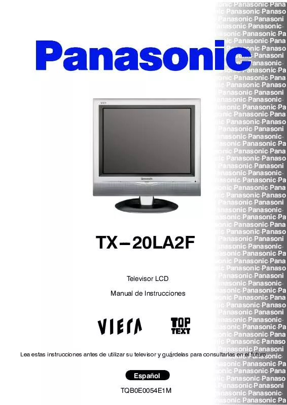 Mode d'emploi PANASONIC TX-20LA2F