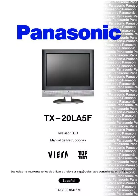 Mode d'emploi PANASONIC TX-20LA5F