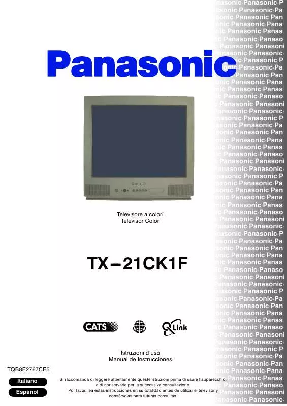 Mode d'emploi PANASONIC TX-21CK1F