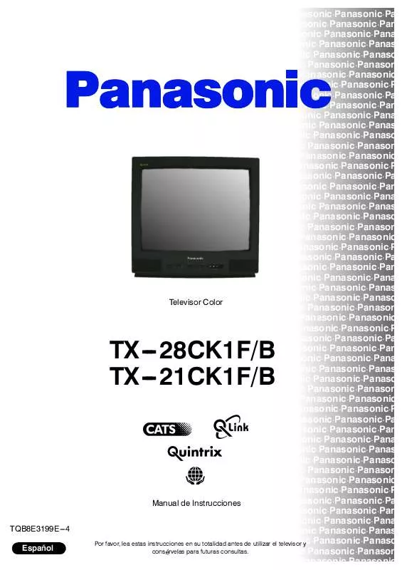 Mode d'emploi PANASONIC TX-21CK1FB