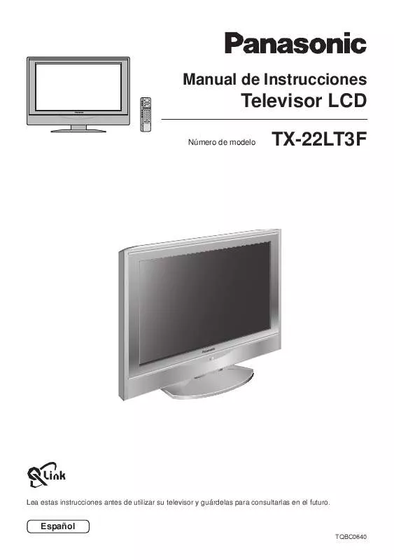 Mode d'emploi PANASONIC TX-22LT3F