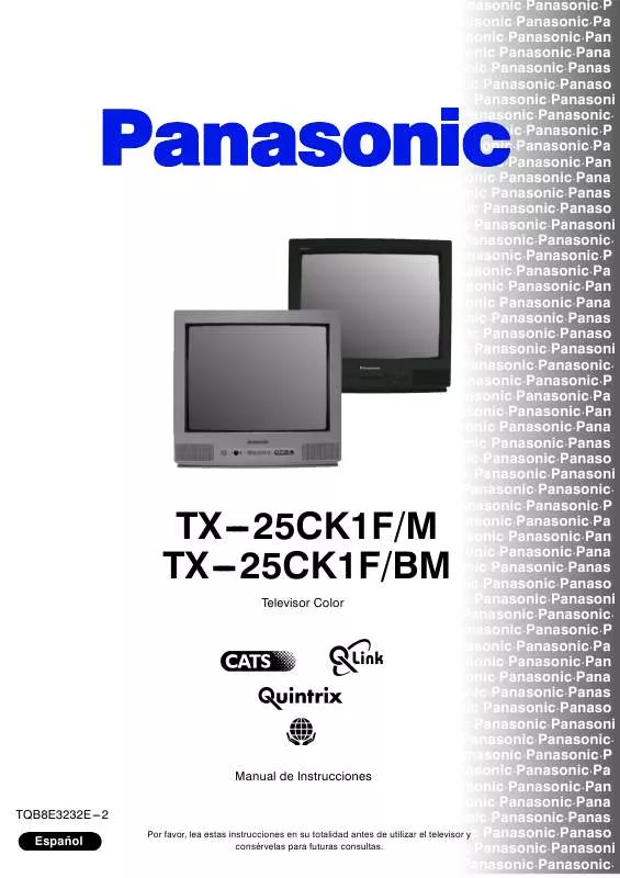 Mode d'emploi PANASONIC TX-25CK1FBM