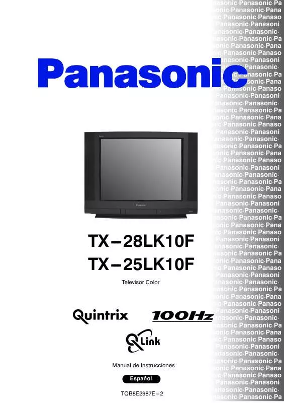 Mode d'emploi PANASONIC TX-25LK10F