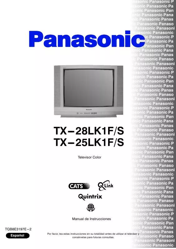 Mode d'emploi PANASONIC TX-25LK1FS