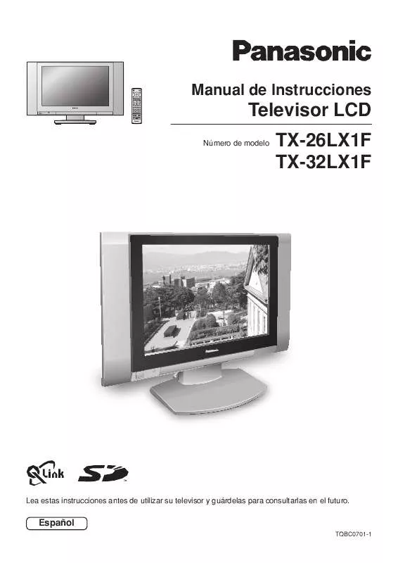 Mode d'emploi PANASONIC TX-26LX1F