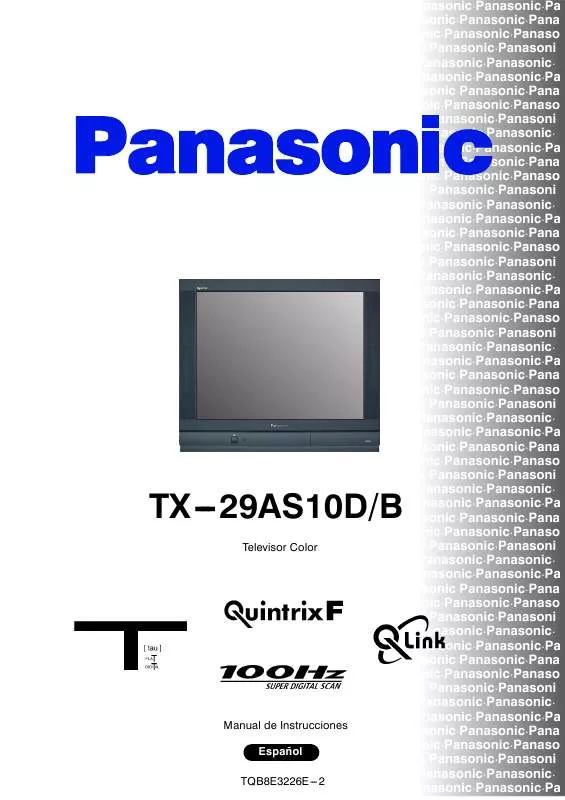 Mode d'emploi PANASONIC TX-29AS10DB