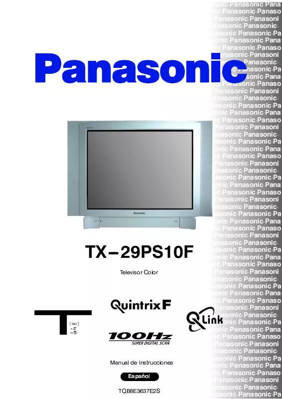 Mode d'emploi PANASONIC TX-29PS10F