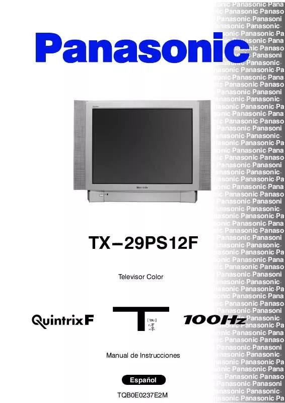 Mode d'emploi PANASONIC TX-29PS12F