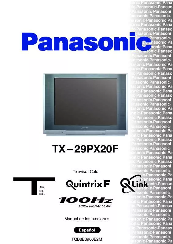 Mode d'emploi PANASONIC TX-29PX20F