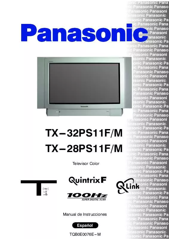 Mode d'emploi PANASONIC TX-32PS11FM