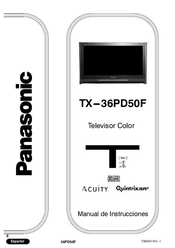 Mode d'emploi PANASONIC TX-36PD50F