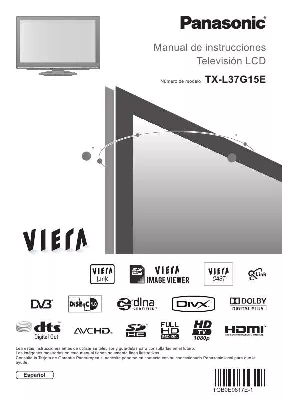 Mode d'emploi PANASONIC TX-L37G15E