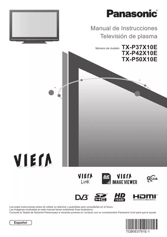 Mode d'emploi PANASONIC TX-P37X10E