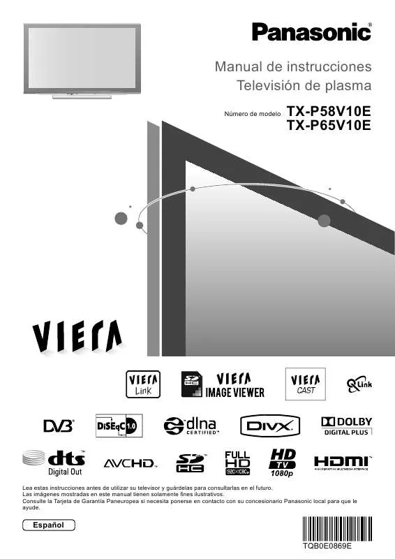 Mode d'emploi PANASONIC TX-P58V10E