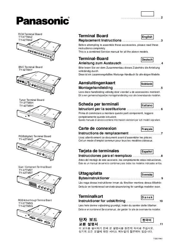 Mode d'emploi PANASONIC TY-37TM5G