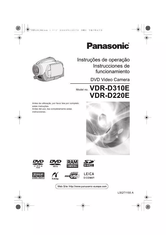 Mode d'emploi PANASONIC VDR-D220E