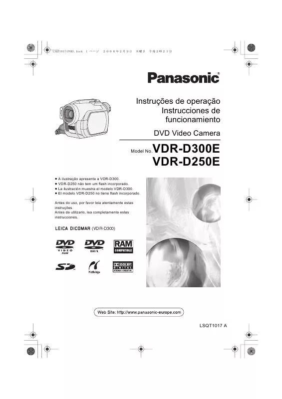 Mode d'emploi PANASONIC VDR-D250E