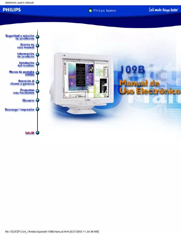 Mode d'emploi PHILIPS 109B20