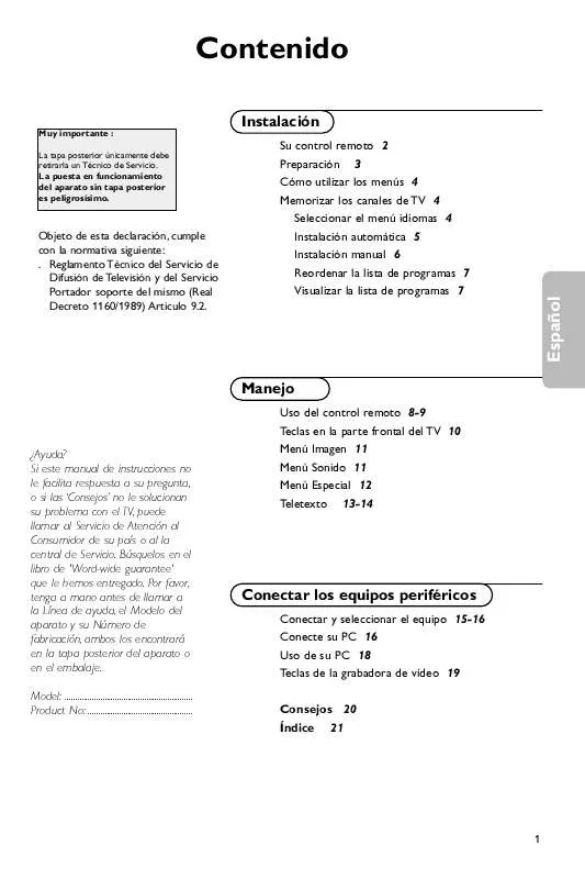 Mode d'emploi PHILIPS 15PF9925/12S