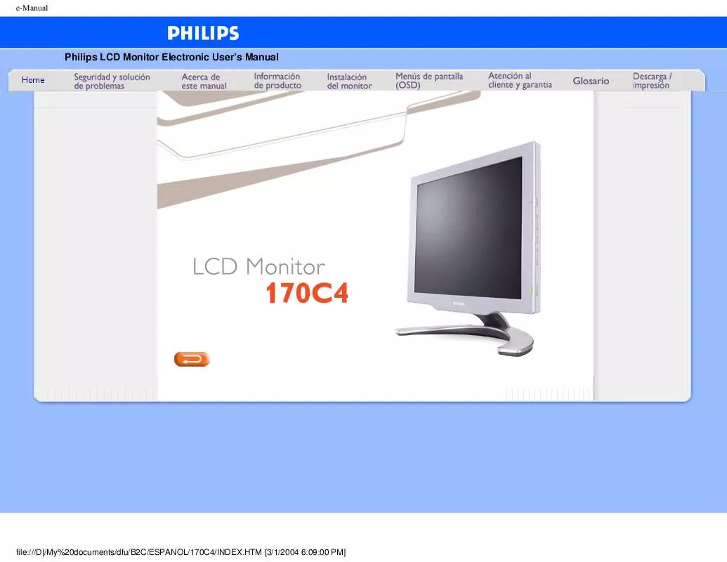 Mode d'emploi PHILIPS 170C4FS