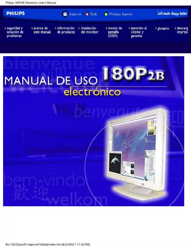 Mode d'emploi PHILIPS 180P2B-00C