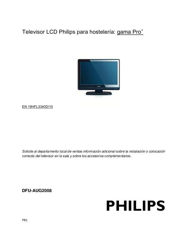 Mode d'emploi PHILIPS 19HFL3340D