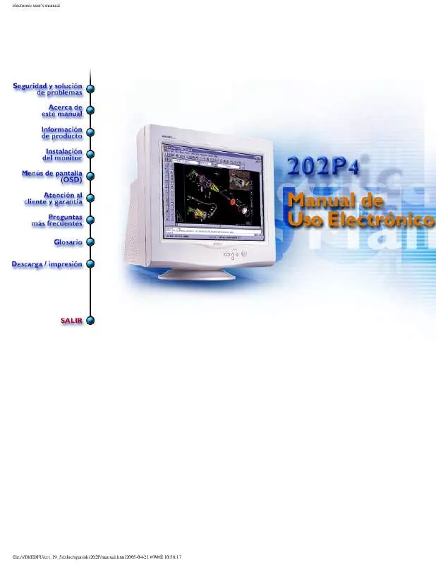 Mode d'emploi PHILIPS 202P40