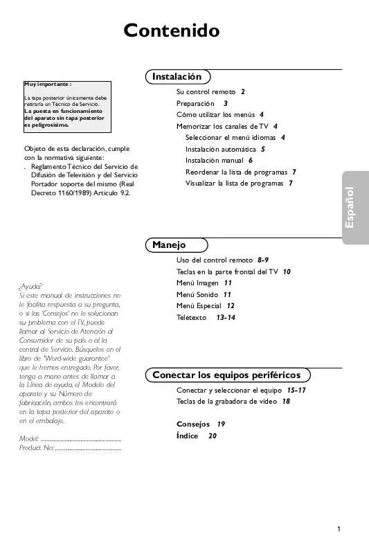 Mode d'emploi PHILIPS 20PF9925