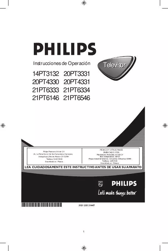 Mode d'emploi PHILIPS 20PT3331-85R